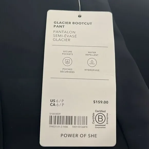 NWT Athleta Glacier Bootcut Black Pants Size 6/P. - Picture 3 of 9